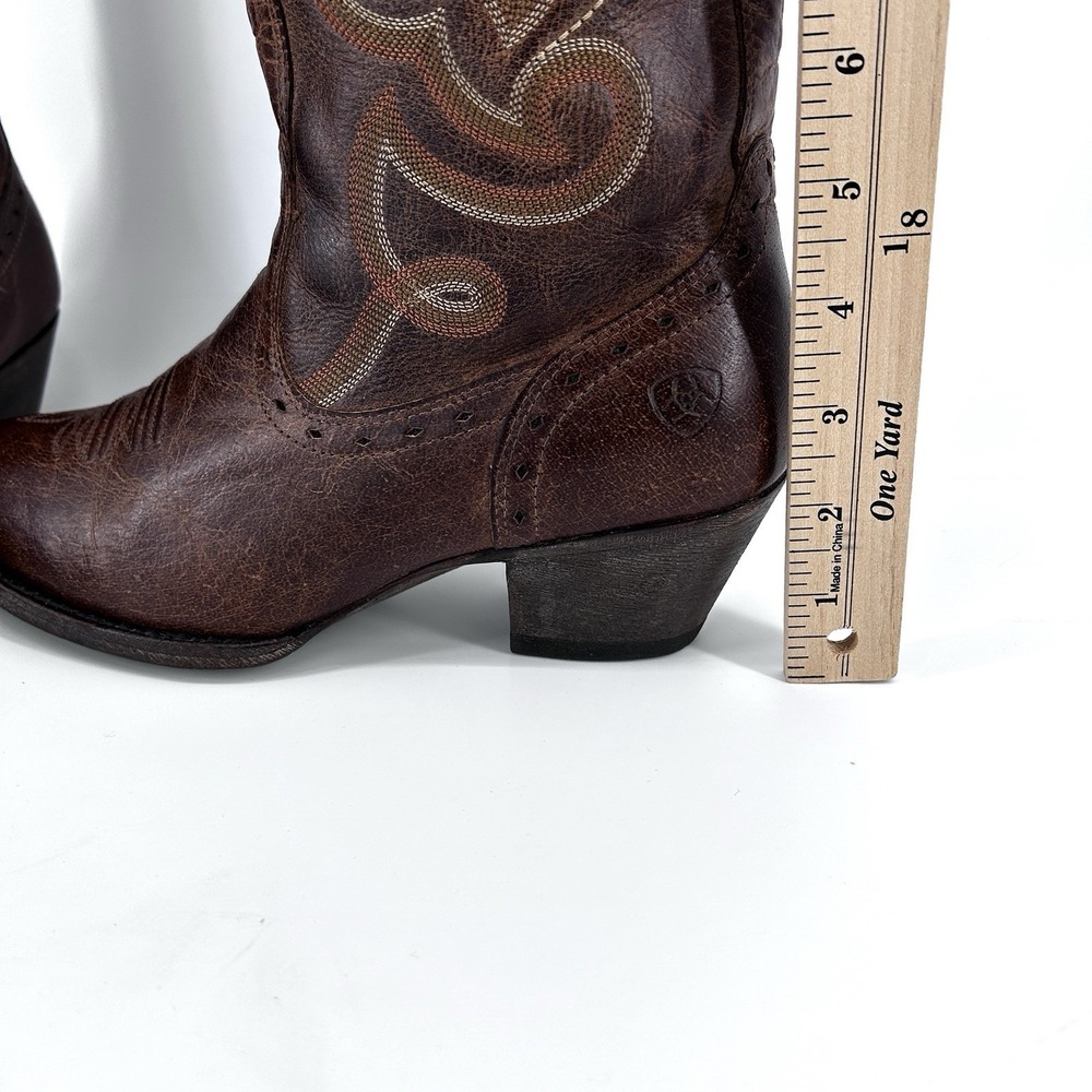 Cowgirl Festival Boots Womens 7.5 Tall Leather Embroidered Western Concert Rodeo - Picture 16 of 16